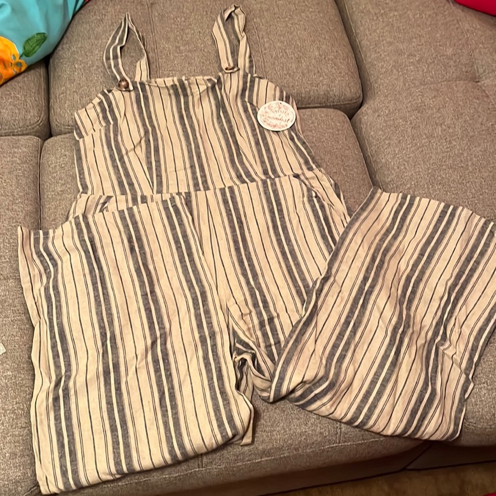 Gypsies&Moondust Romper Cream/Natural and Navy Size XL